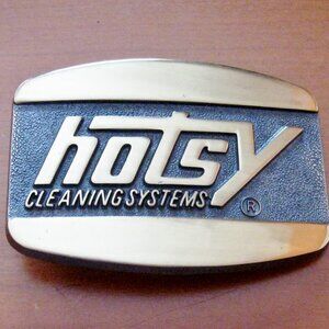 Brass Hotsy Cleaning Systems Industrial Pressure Washer 80s Vintage Belt Buckle